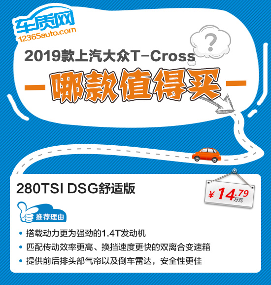 上汽大众T-Cross购车指南 推荐280TSI舒适版