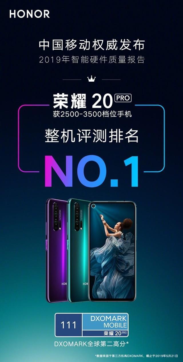 2019首期智能硬件质量陈诉:荣耀20 PRO竞争力尽显