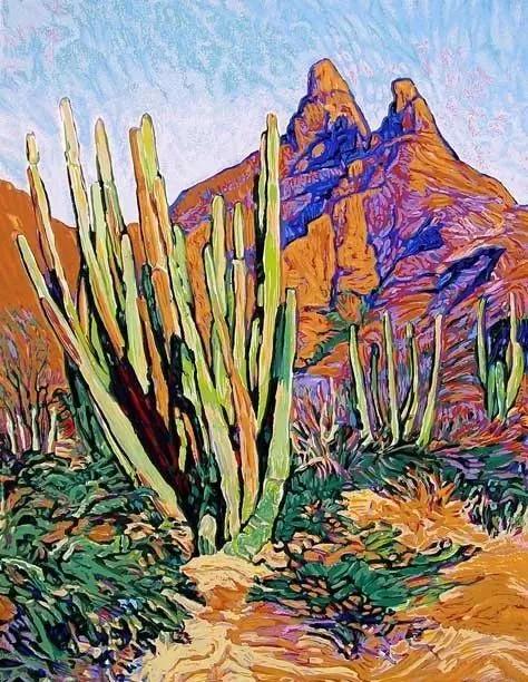 美国画家风格独特的风景油画，让人沉迷